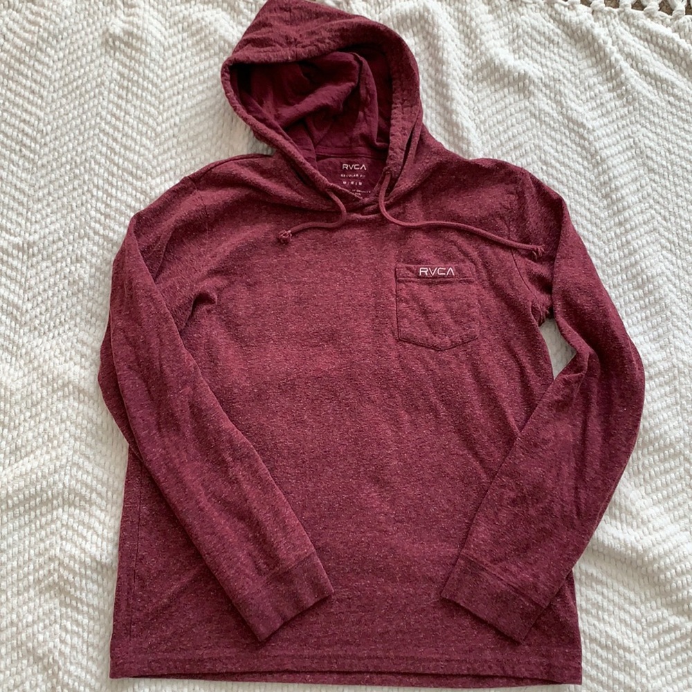 Burgundy Heather RVCA hoodie